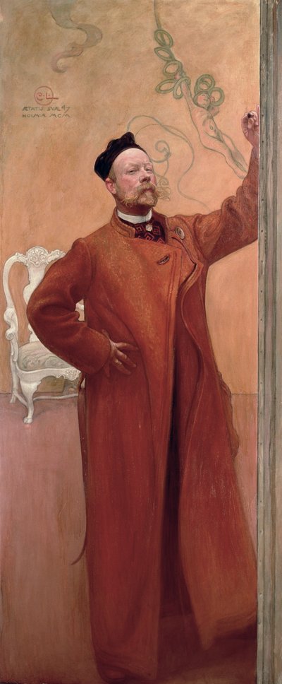 In Front of the Mirror: Self Portrait, 1900 by Carl Larsson
